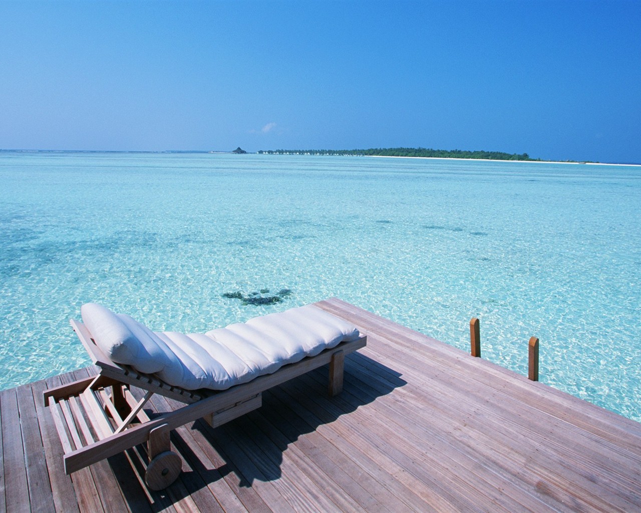 Malediven Wasser und blauer Himmel #13 - 1280x1024