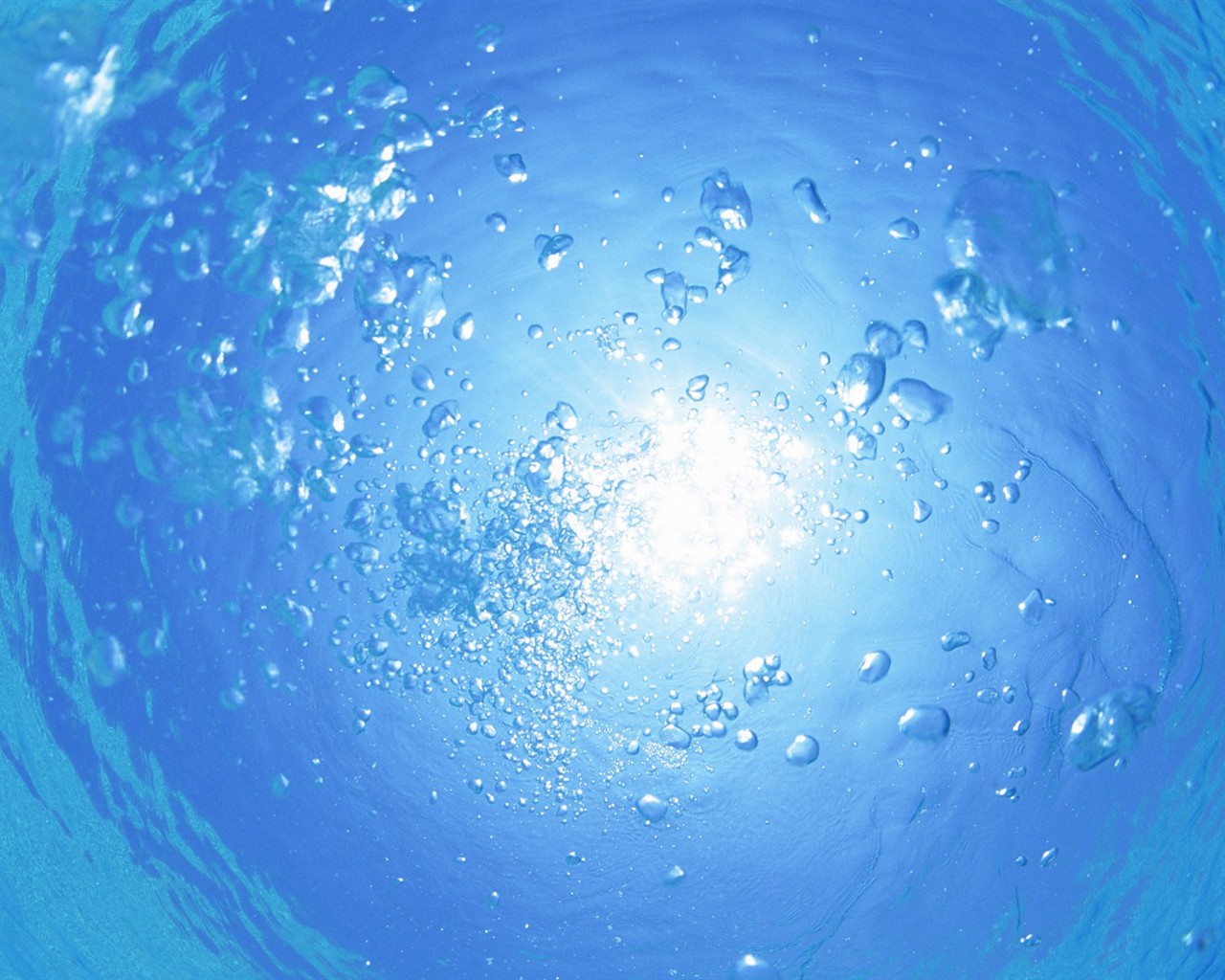몰디브 물과 푸른 하늘 #15 - 1280x1024