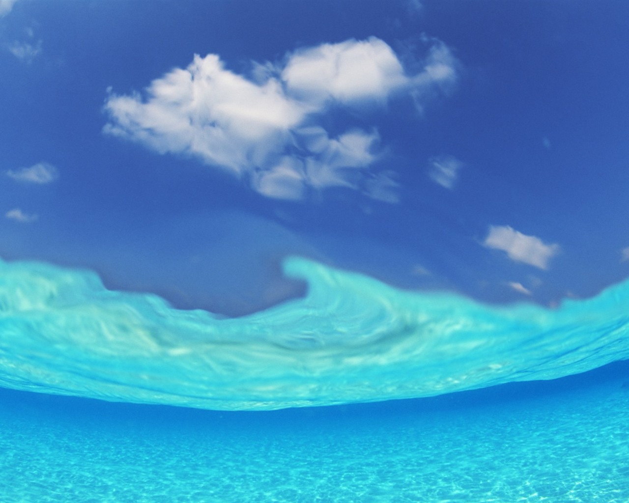 Maledivy vody a modrou oblohu #25 - 1280x1024