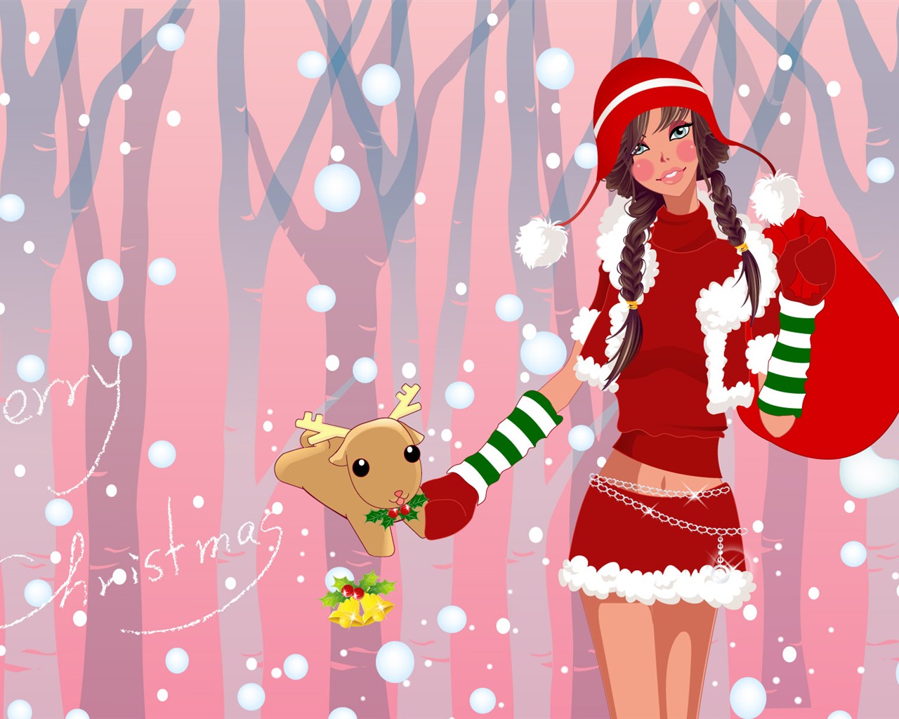 Christmas Wallpaper illustration MM #1 - 1280x1024