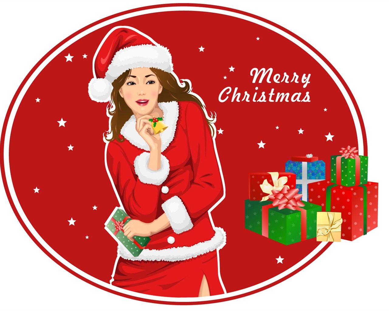 Christmas Wallpaper illustration MM #3 - 1280x1024