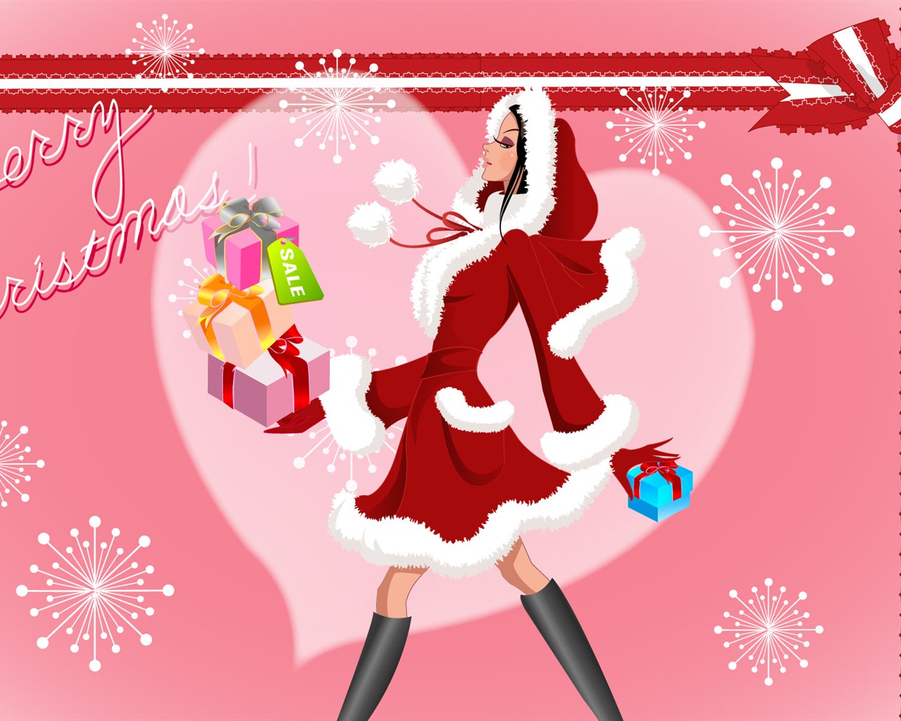 Christmas illustration wallpaper MM #15 - 1280x1024
