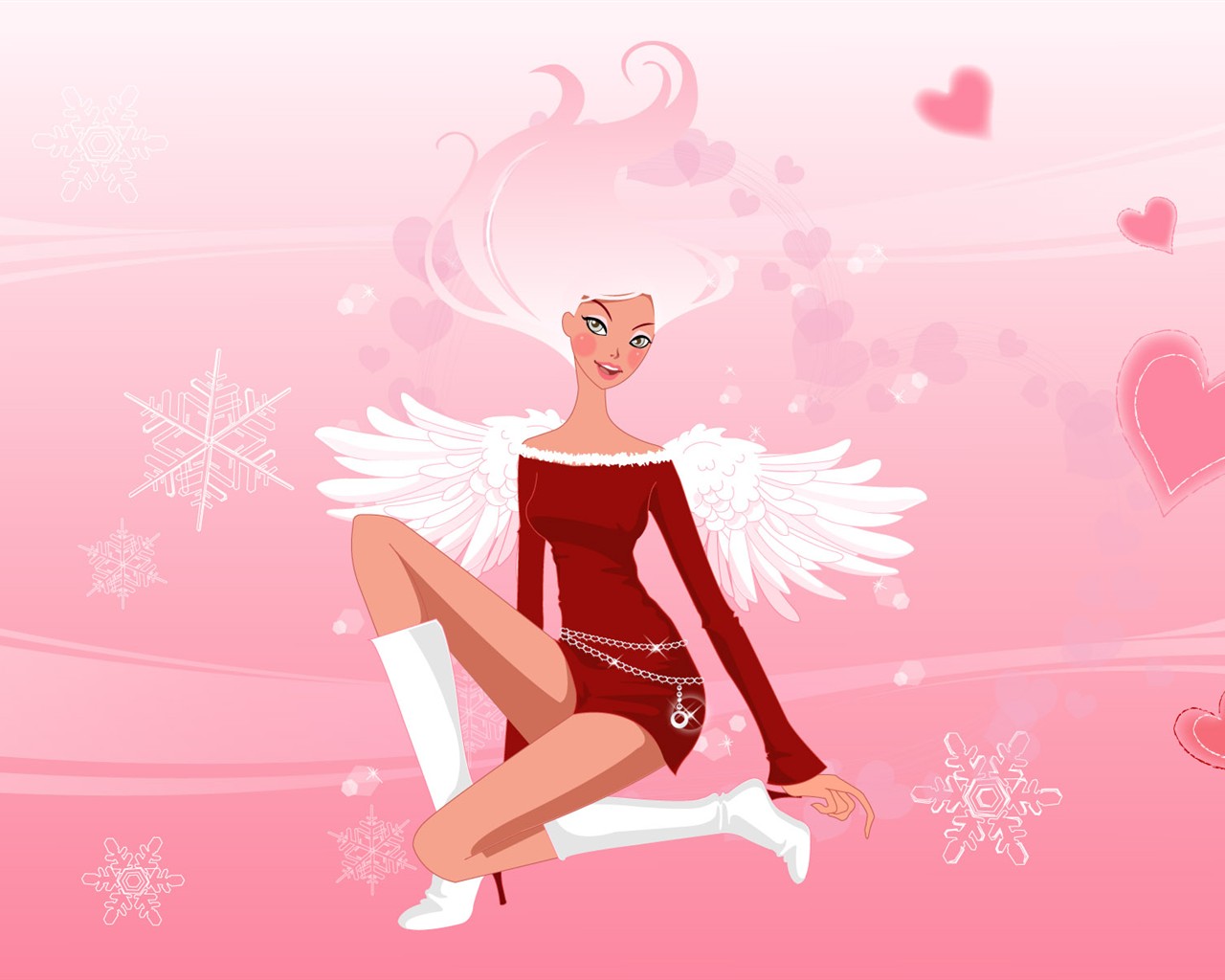 vánoční ilustrace wallpaper MM #17 - 1280x1024