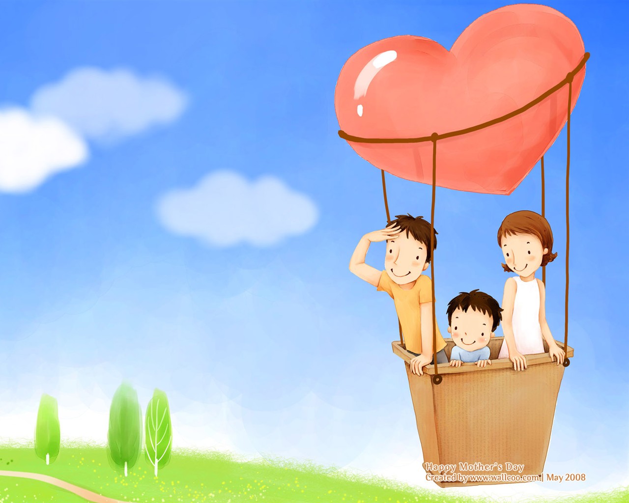 Mother's Day Thema des südkoreanischen Illustrator Tapete #3 - 1280x1024