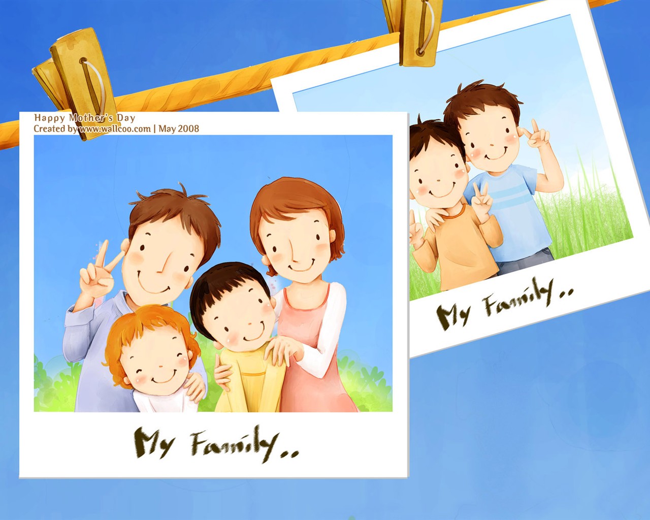 Mother's Day Thema des südkoreanischen Illustrator Tapete #6 - 1280x1024