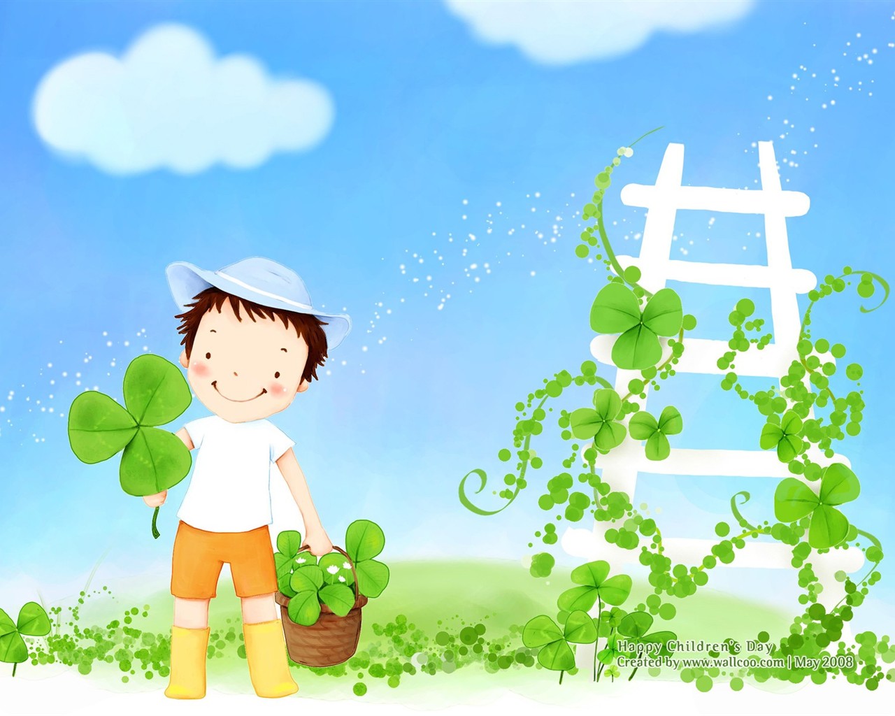 Lovely Children's Day wallpaper illustrator #1 - 1280x1024