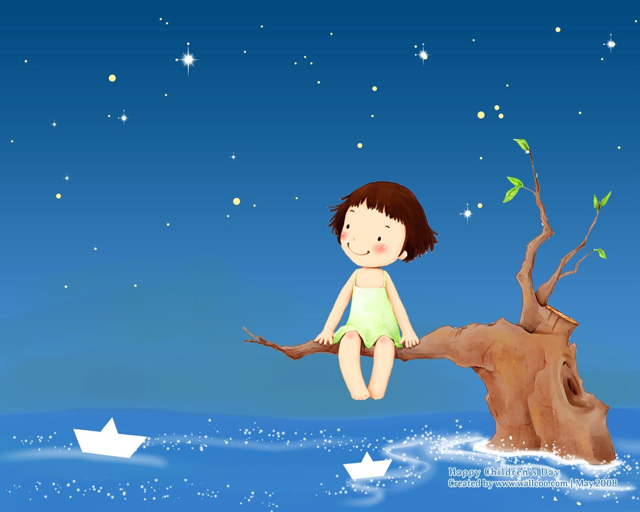 Lovely Children's Day wallpaper illustrator #4 - 1280x1024