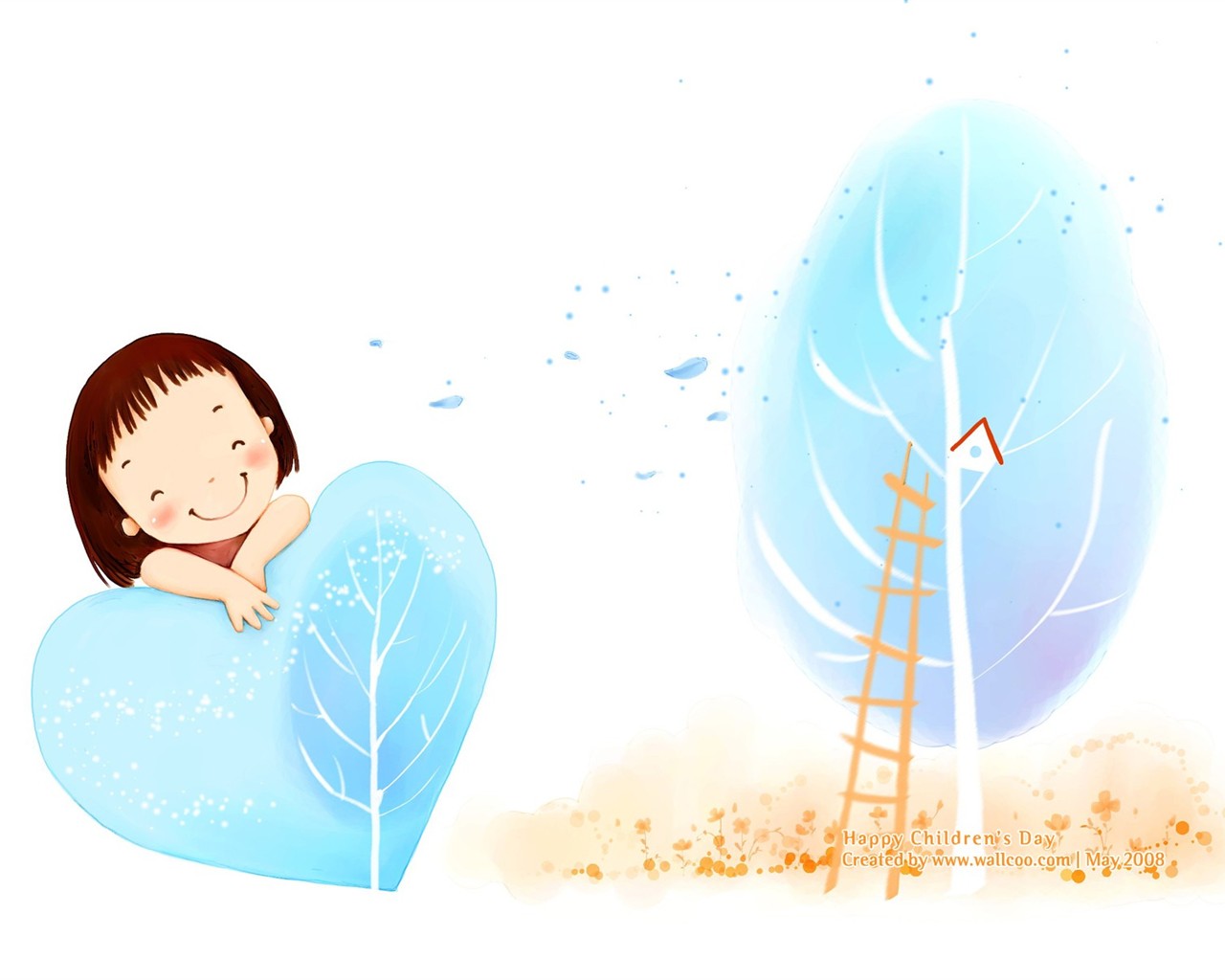 Lovely Children's Day wallpaper illustrator #5 - 1280x1024