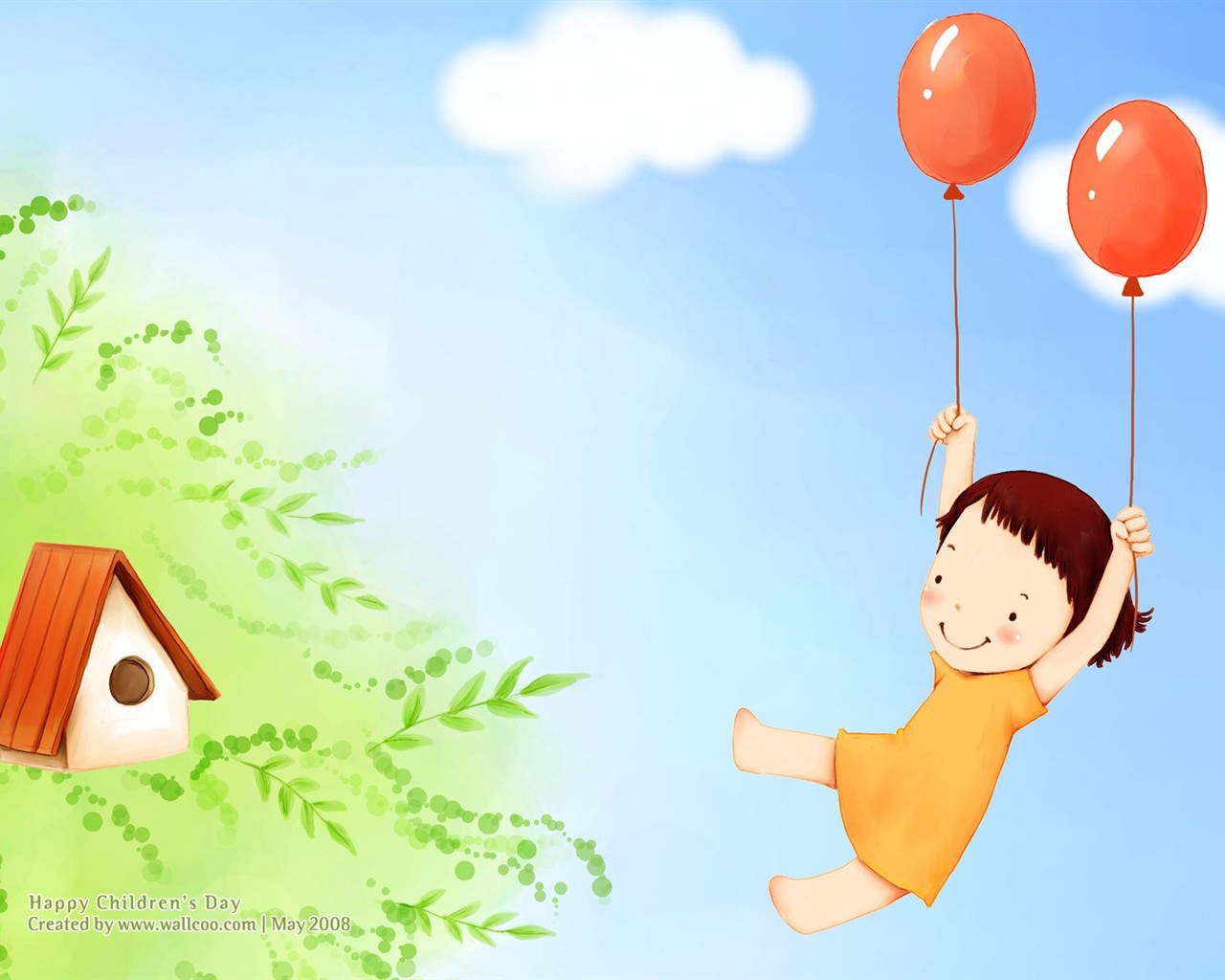 Lovely Children's Day wallpaper illustrator #6 - 1280x1024