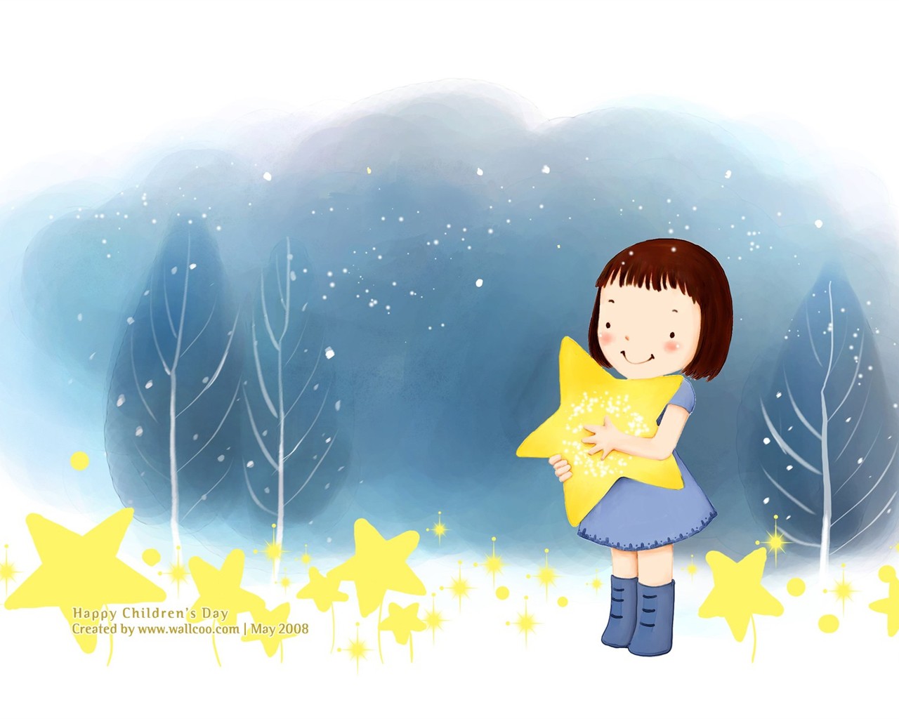 Lovely Children's Day wallpaper illustrator #7 - 1280x1024