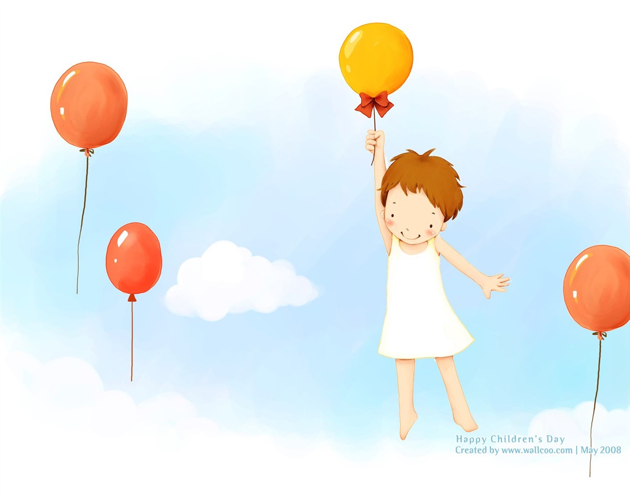 Lovely Children's Day wallpaper illustrator #8 - 1280x1024