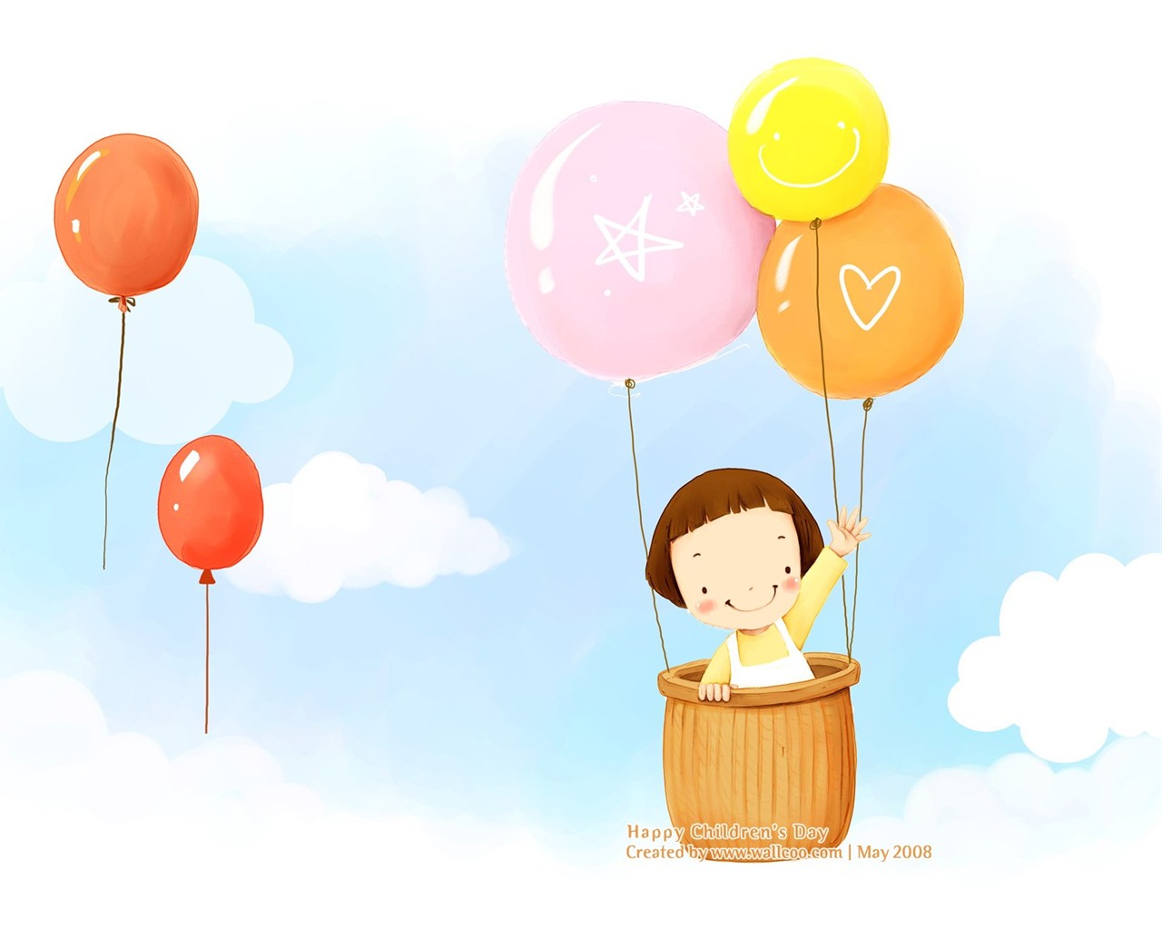 Lovely Children's Day wallpaper illustrator #14 - 1280x1024
