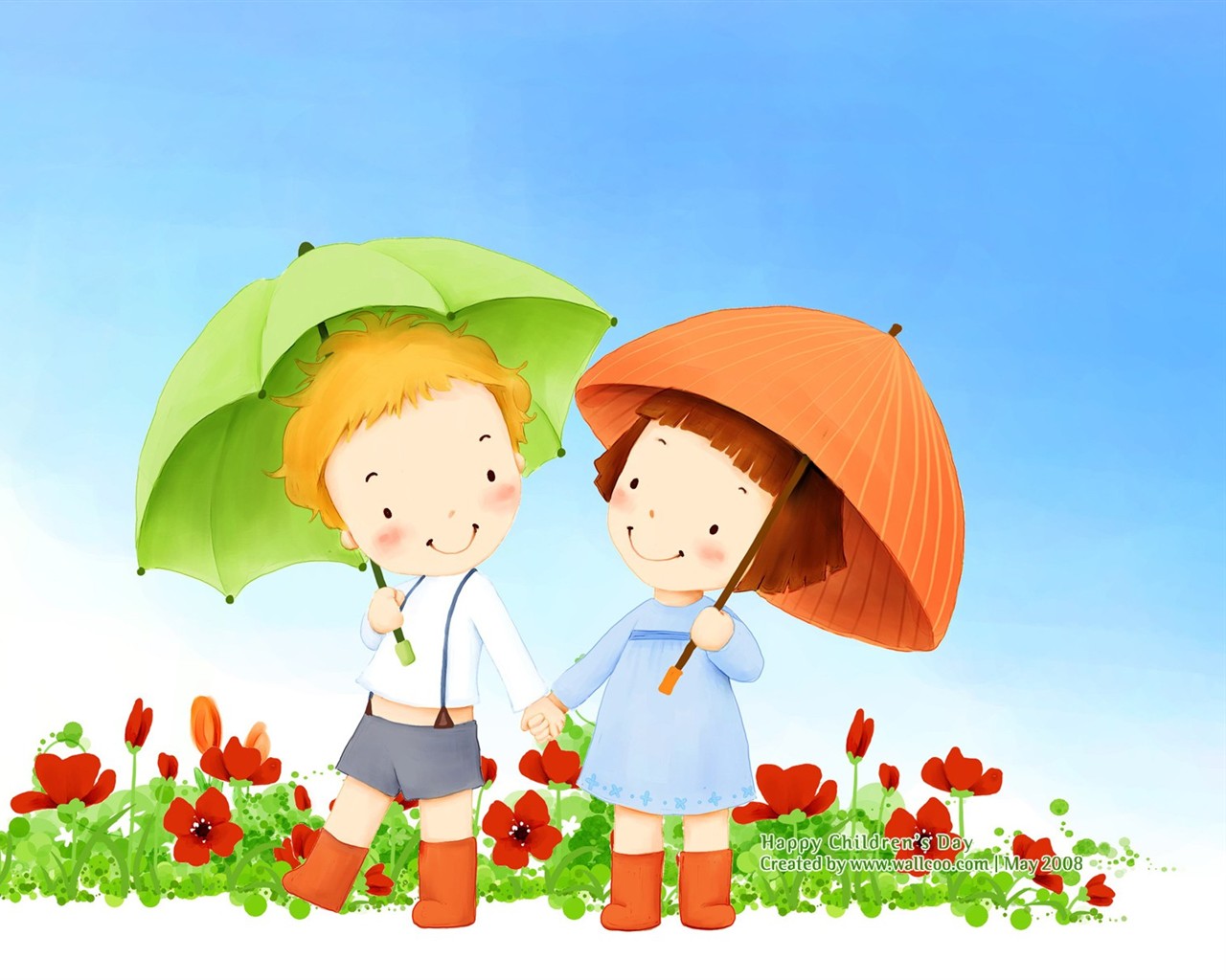 Lovely Children's Day wallpaper illustrator #17 - 1280x1024