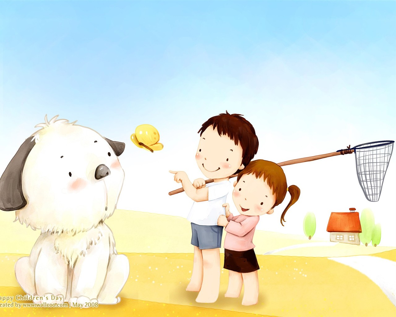 Lovely Children's Day wallpaper illustrator #19 - 1280x1024