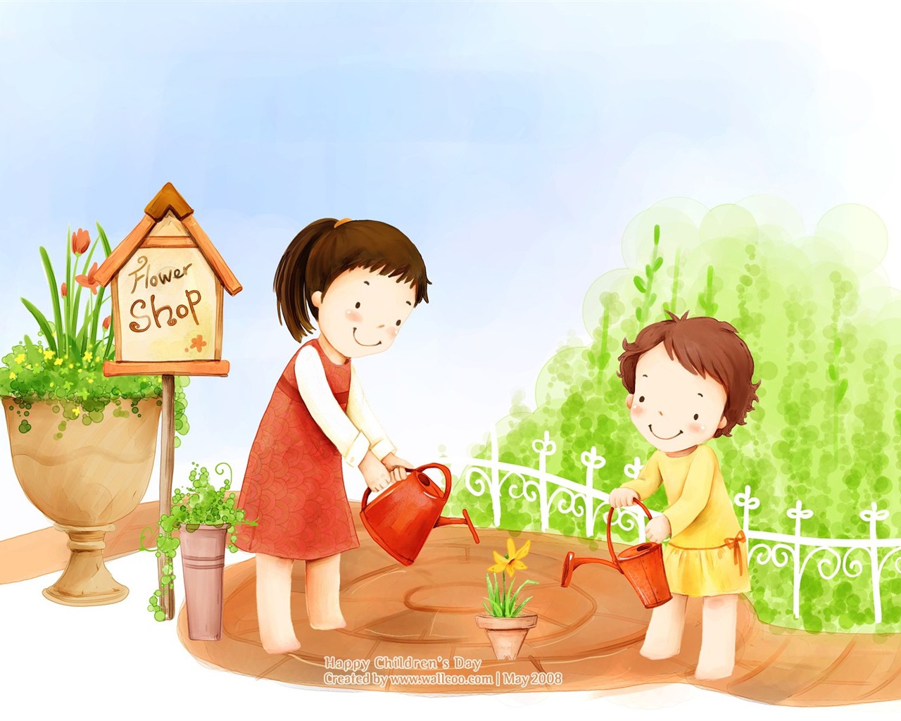 Lovely Children's Day Wallpaper Illustrator #20 - 1280x1024