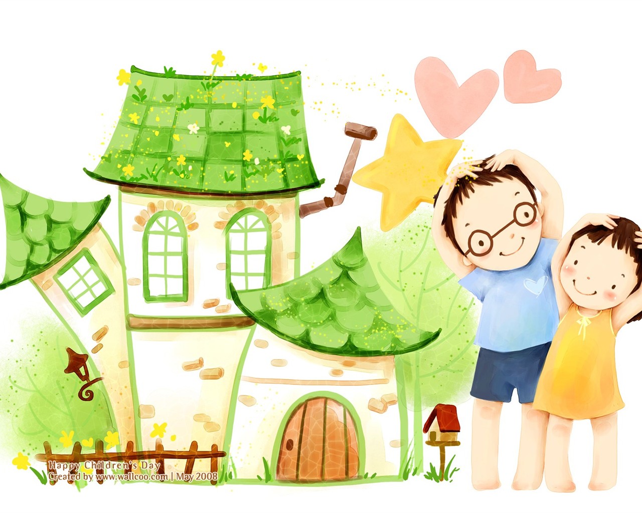 Lovely Children's Day wallpaper illustrator #23 - 1280x1024