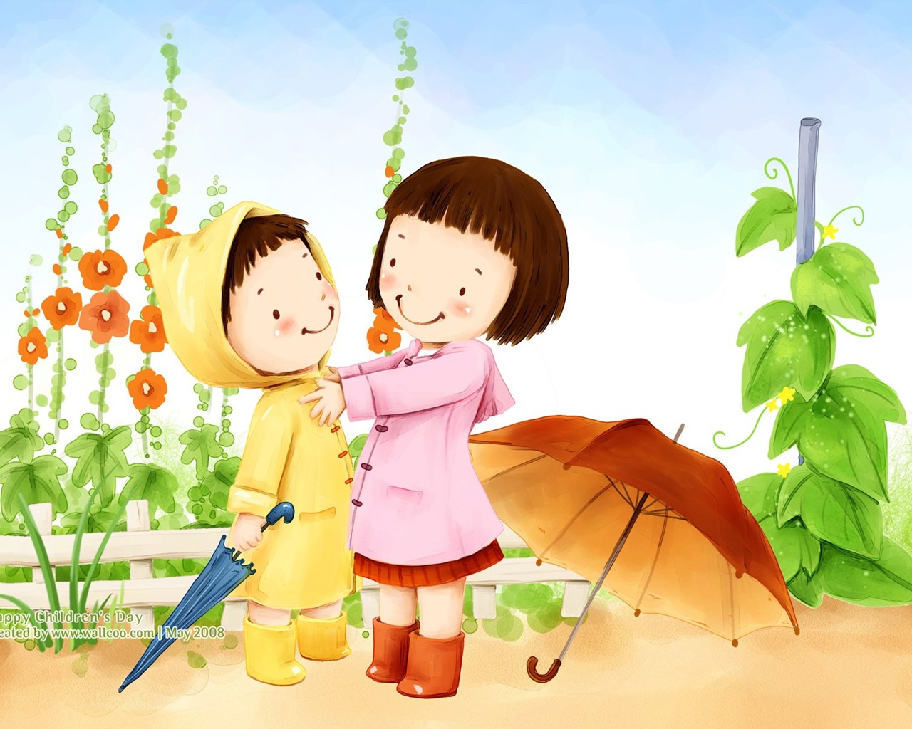 Lovely Children's Day wallpaper illustrator #30 - 1280x1024