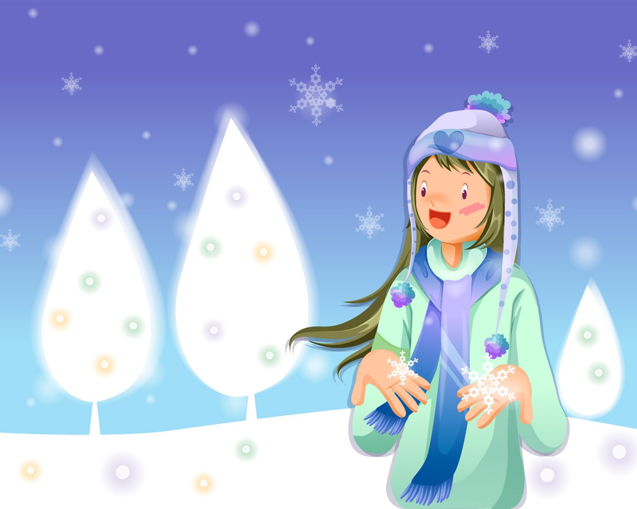 矢量冬日壁紙之聖誕篇 #17 - 1280x1024