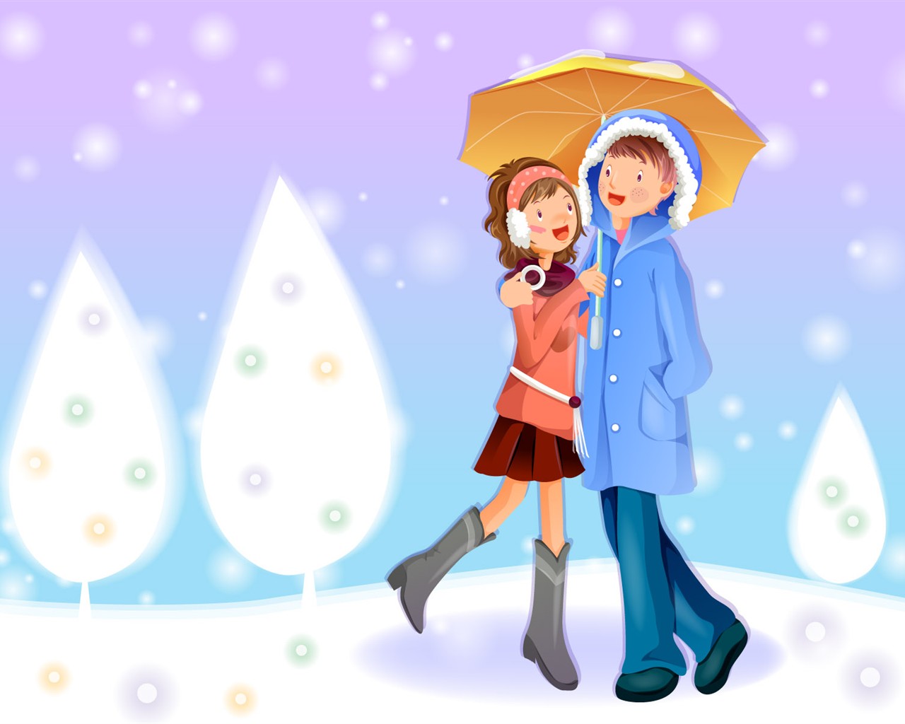 Christmas Winter Wallpaper chapter of Vector #22 - 1280x1024