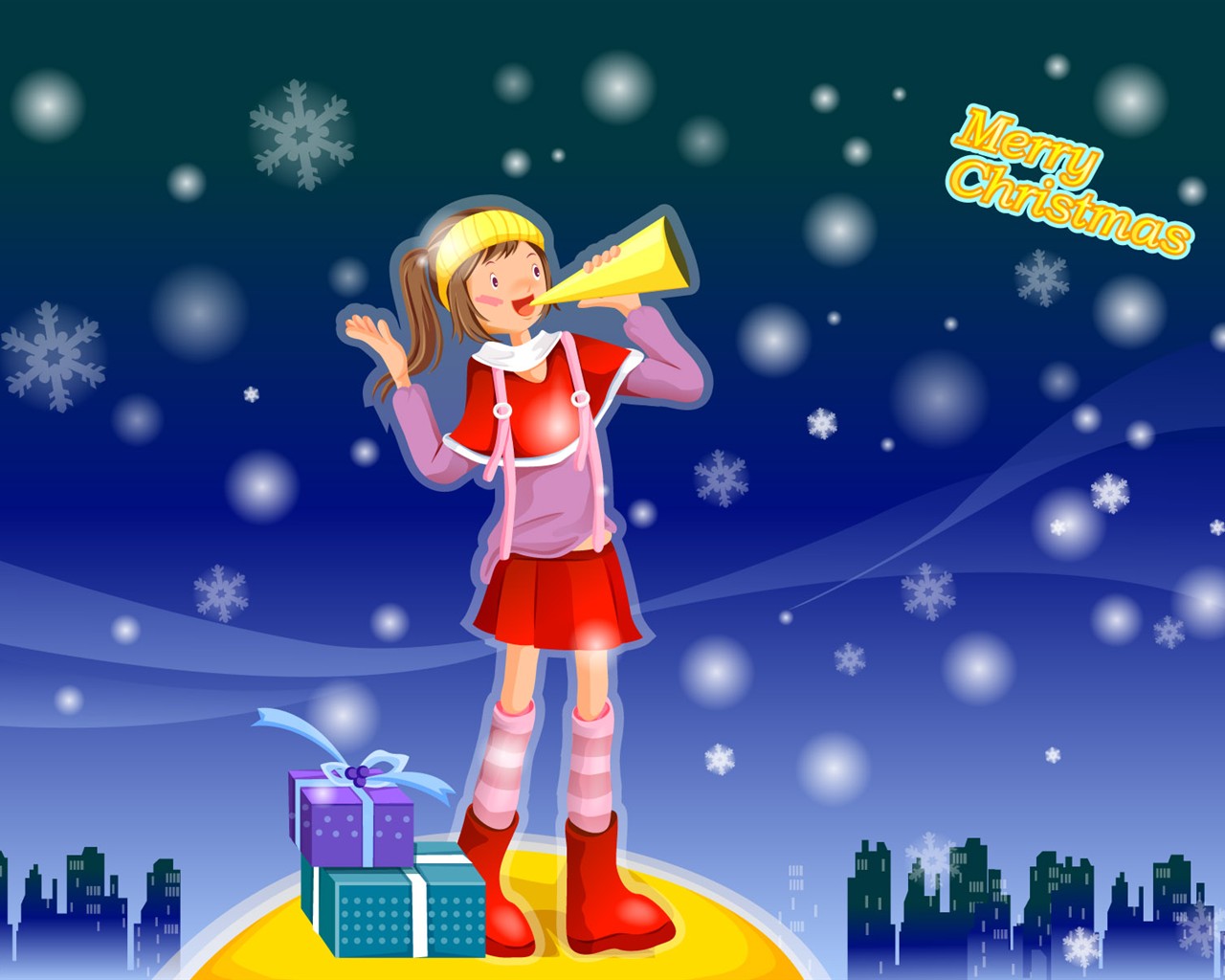 Christmas Winter Wallpaper chapter of Vector #33 - 1280x1024