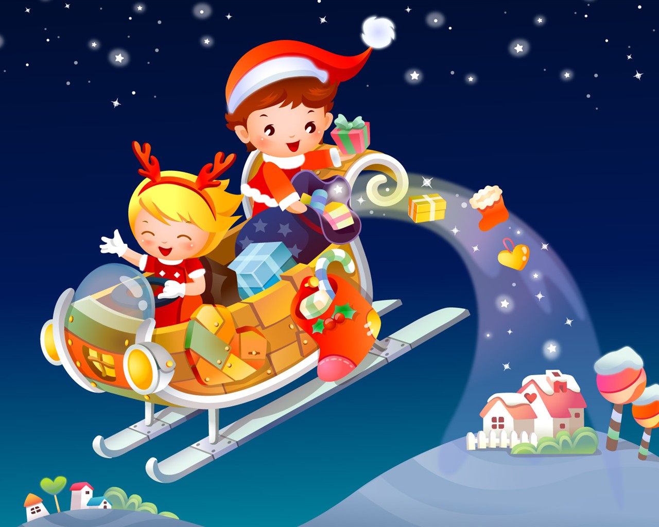 Vector Cartoon Child Album Wallpaper #13 - 1280x1024