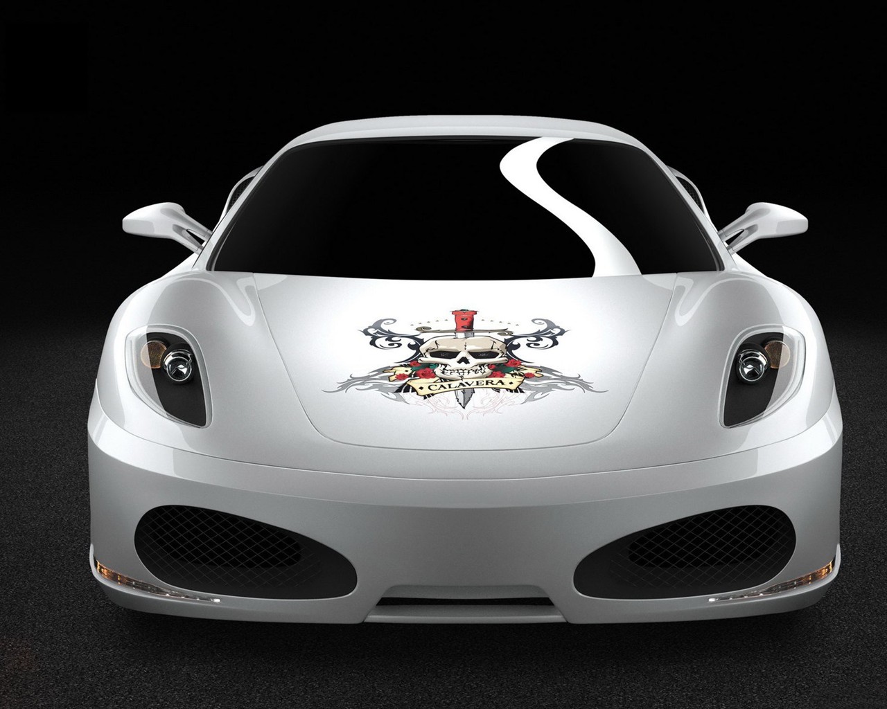 Ferrari F430 Skull White Fonds d'écran #1 - 1280x1024