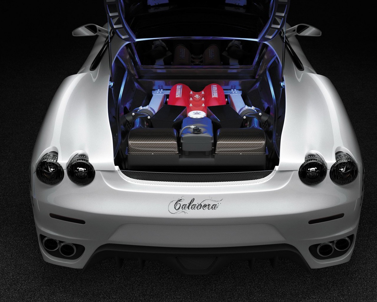 bílá lebka Ferrari F430 tapety #12 - 1280x1024