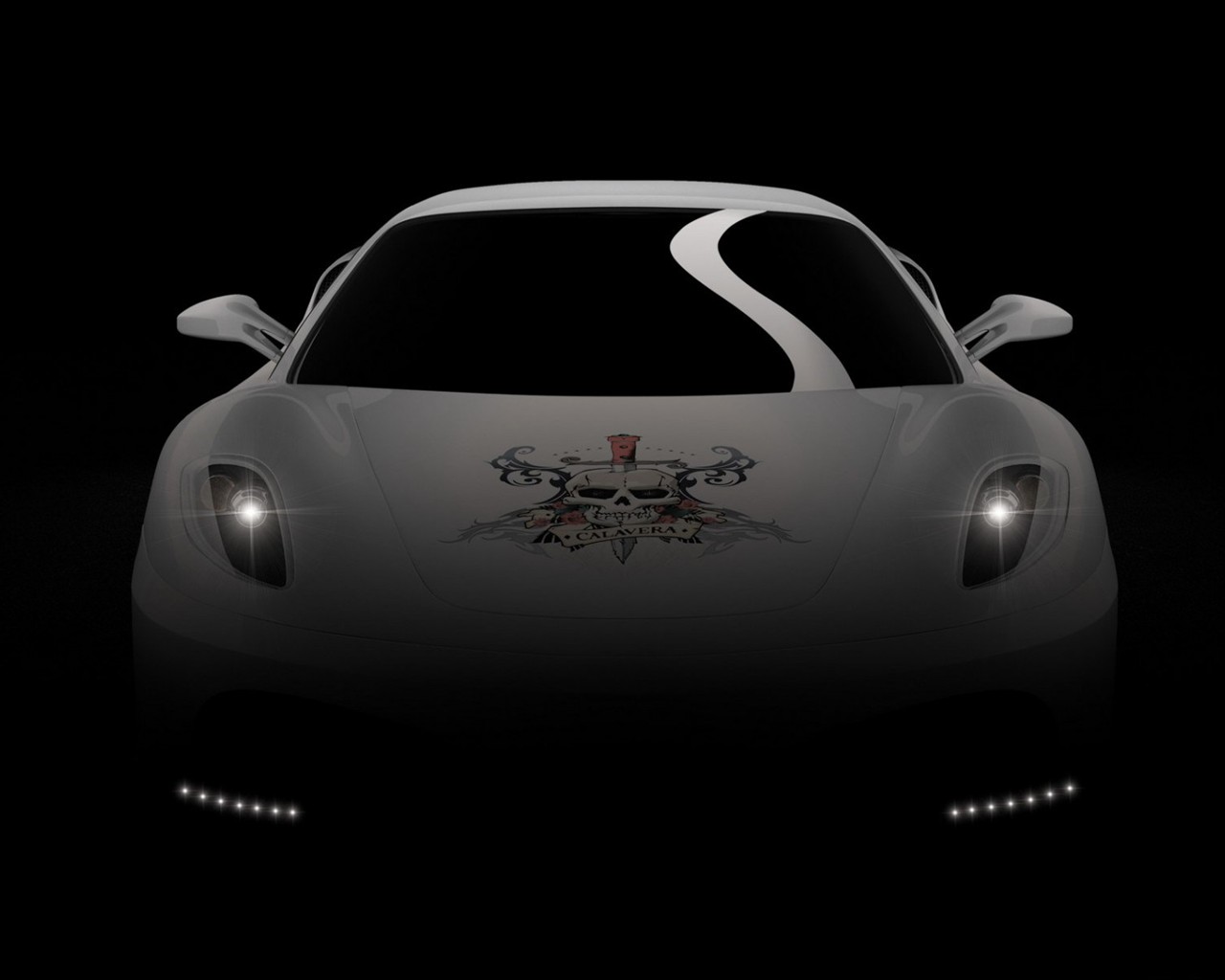 Ferrari F430 Skull White Fonds d'écran #15 - 1280x1024