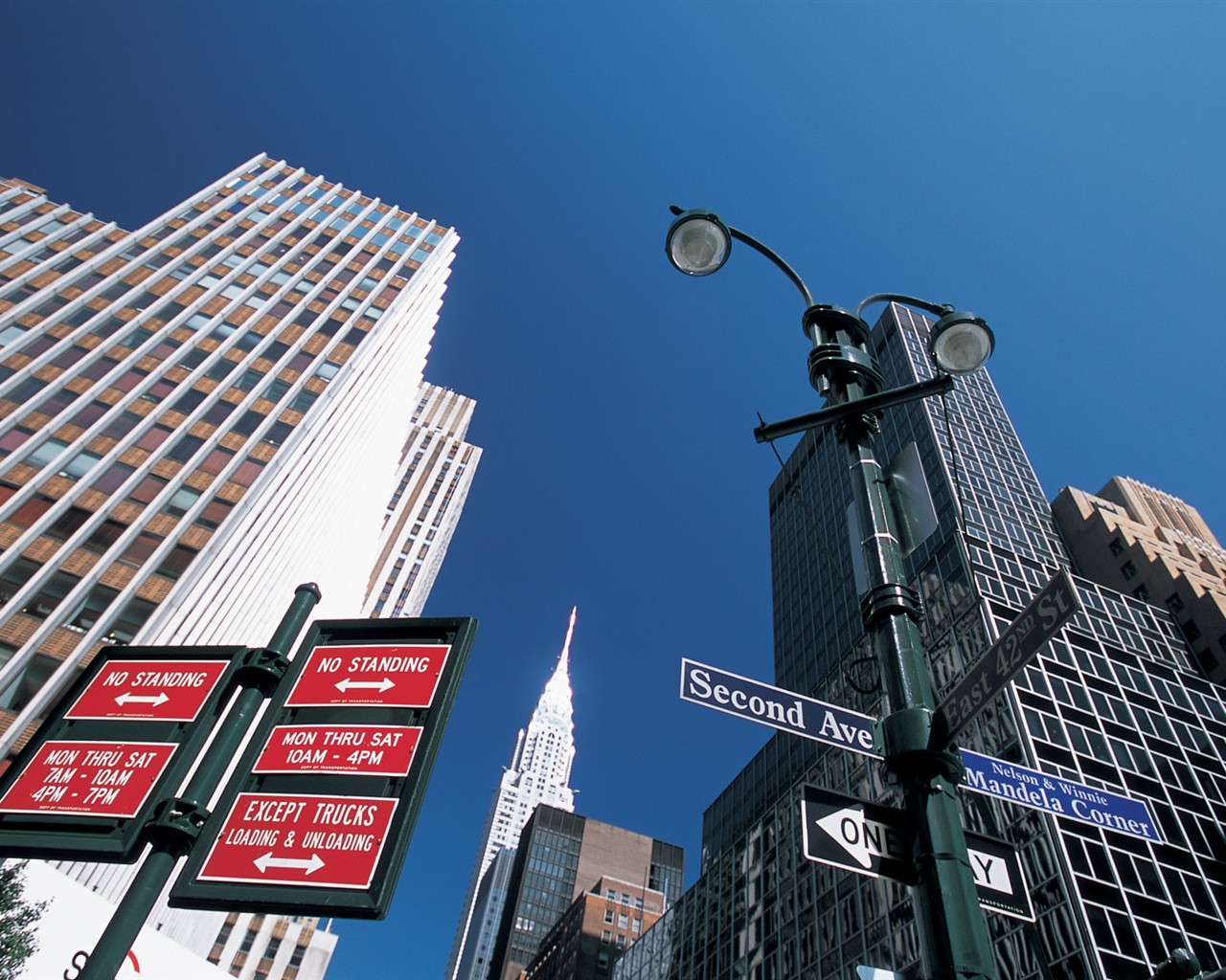 뉴욕 빌딩의 도시들로 붐비 #9 - 1280x1024
