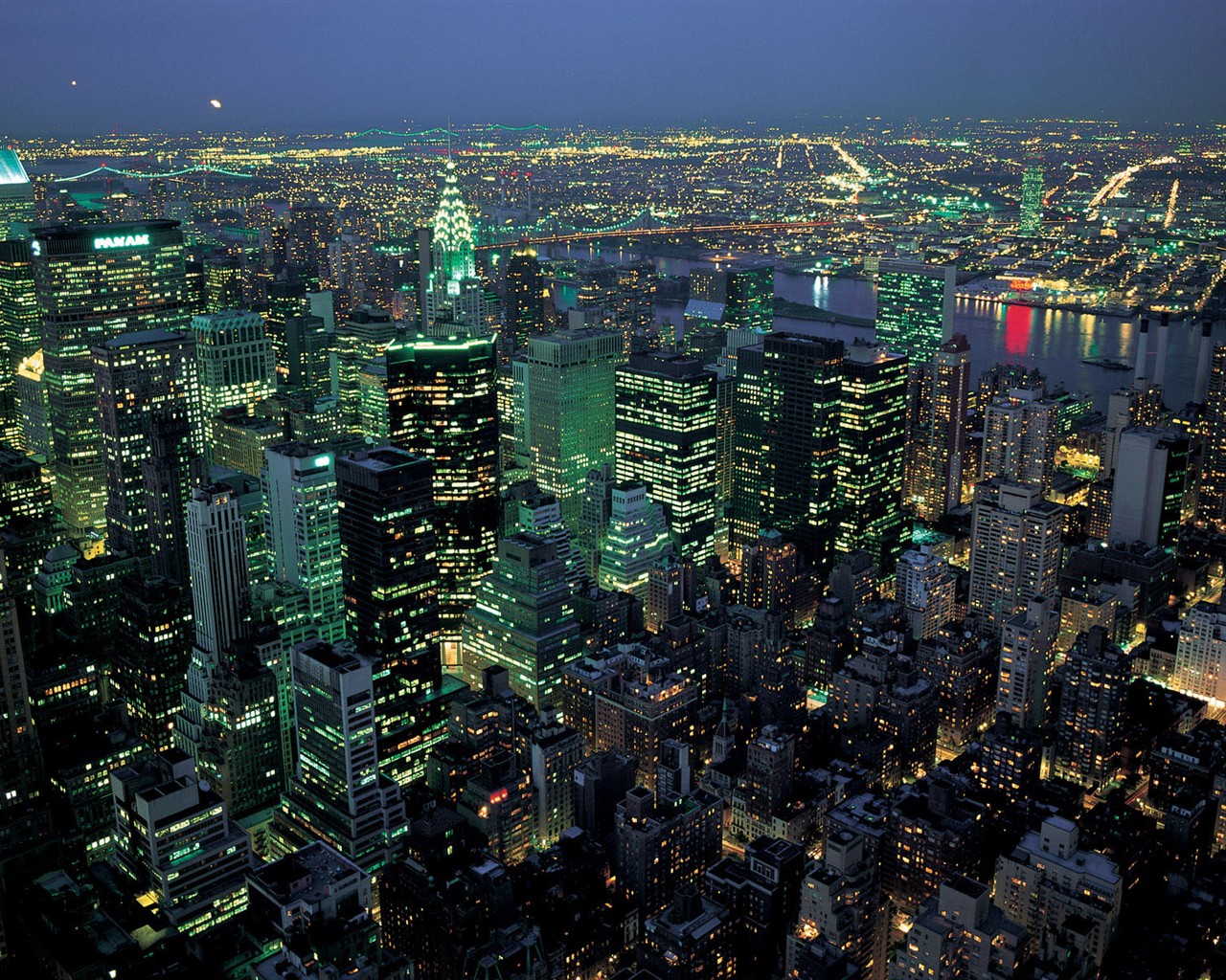 rušný město New York Stavební #15 - 1280x1024