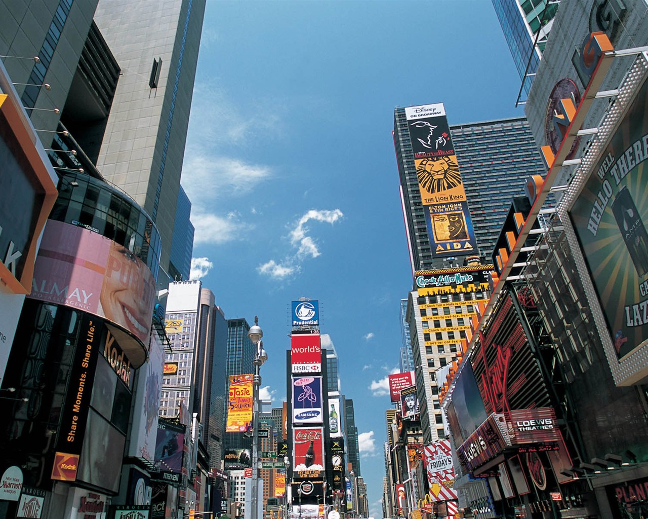 rušný město New York Stavební #17 - 1280x1024