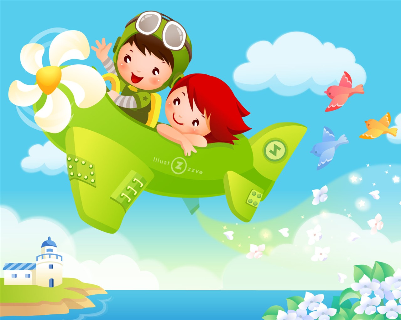Childhood Dreams alba kreslené tapety #2 - 1280x1024