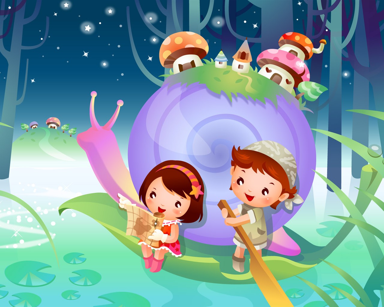 Childhood Dreams cartoon wallpaper albums #11 - 1280x1024
