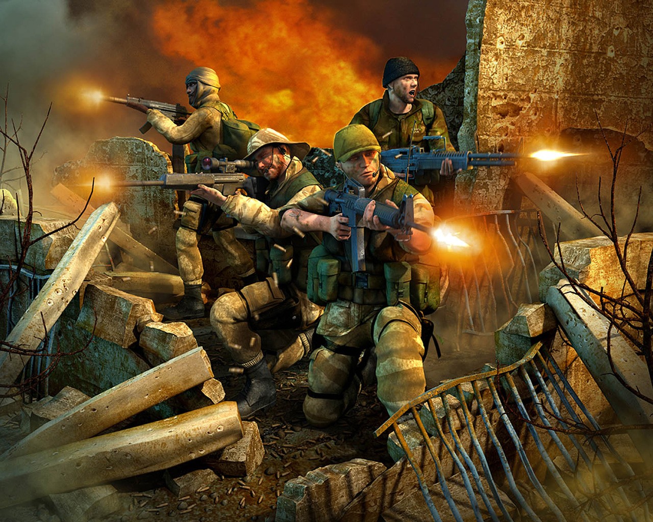 Brutal war game wallpaper #12 - 1280x1024