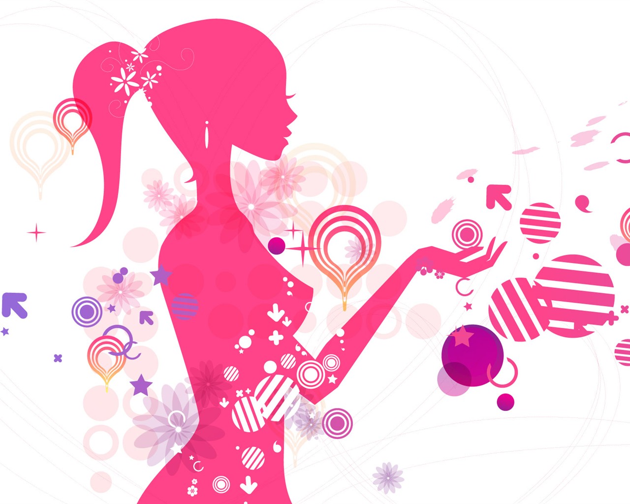 Vector Woman Tapete #32 - 1280x1024