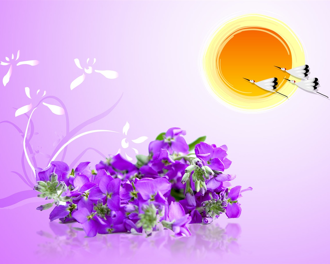 Synthesis of fine flowers #1 - 1280x1024