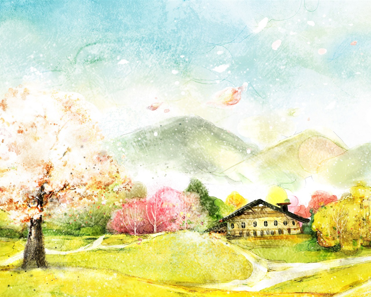 kreslený Tapety Fantasy Krajina #31 - 1280x1024