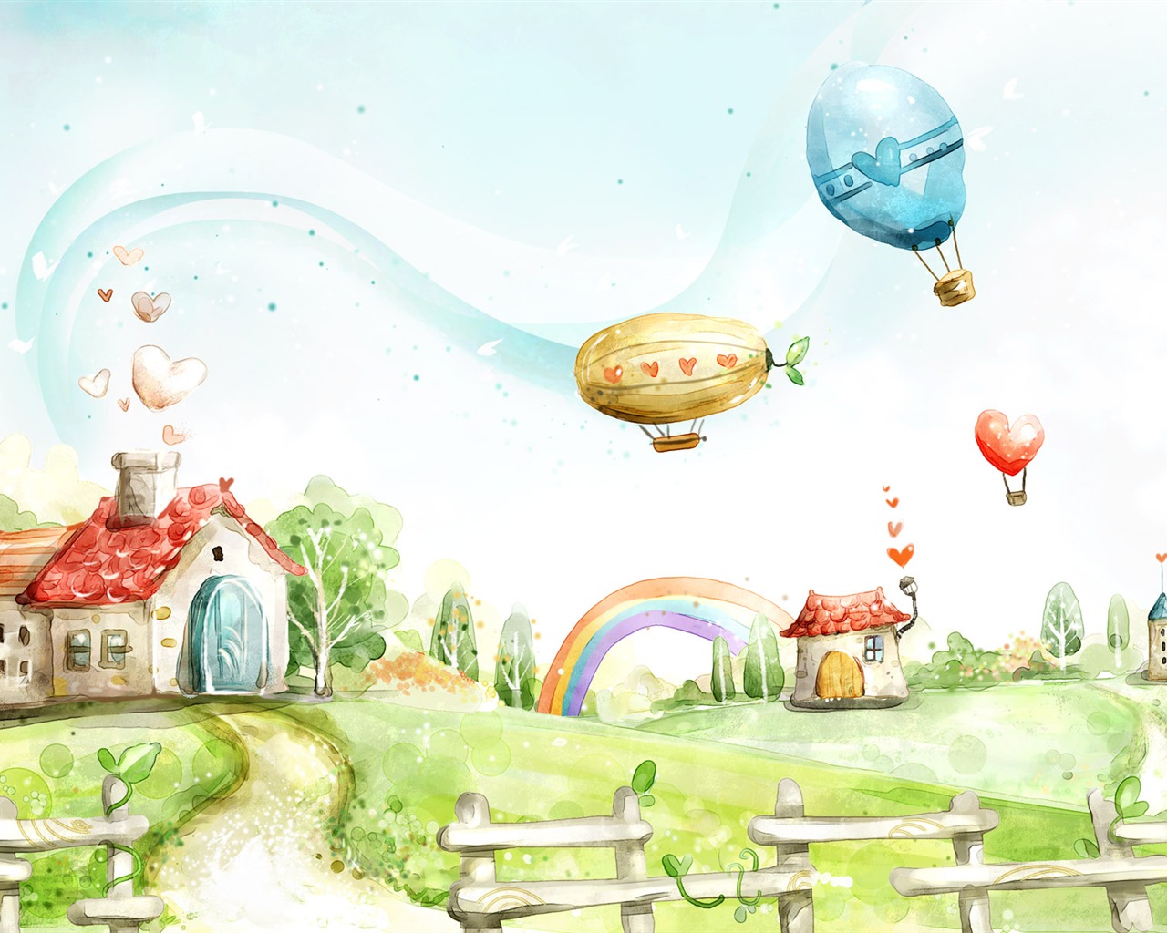 kreslený Tapety Fantasy Krajina #30 - 1280x1024