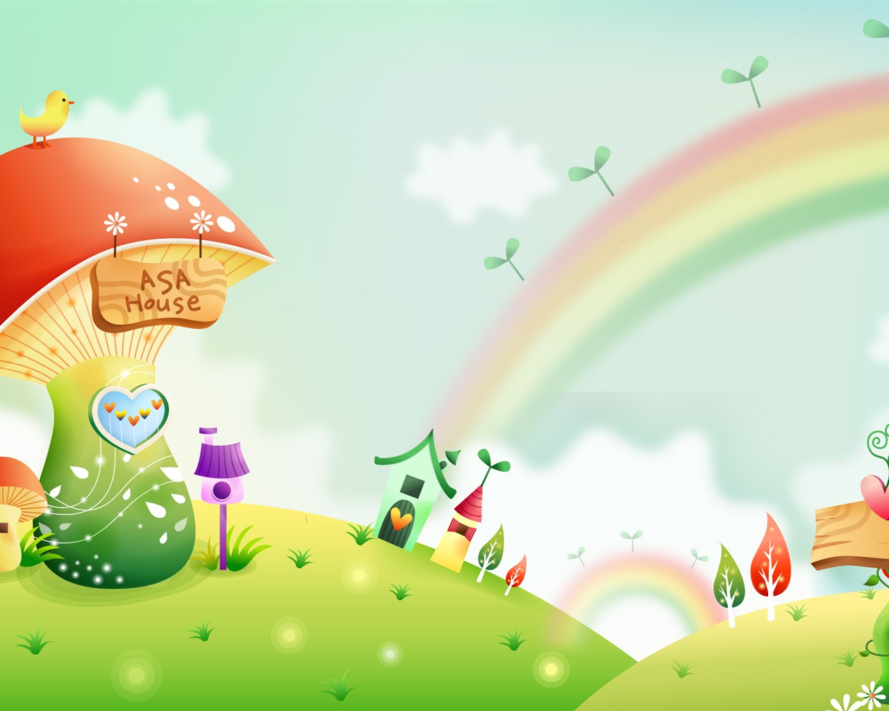 kreslený Tapety Fantasy Krajina #1 - 1280x1024