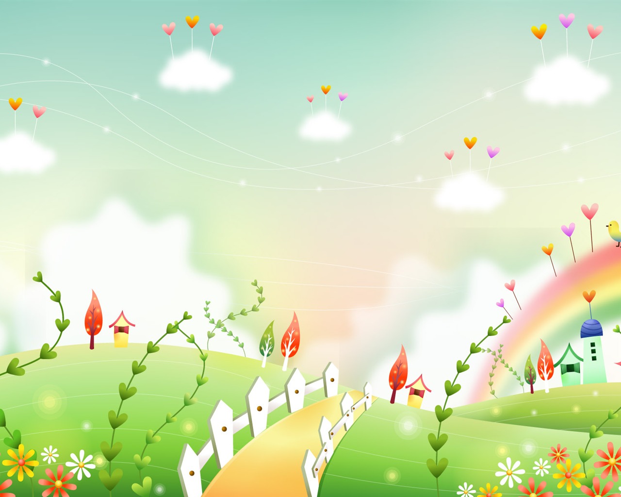 kreslený Tapety Fantasy Krajina #4 - 1280x1024
