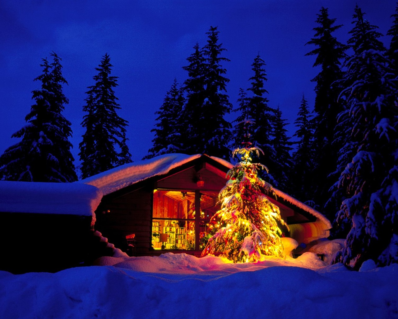 Fond d'écran de Noël série aménagement paysager (2) #8 - 1280x1024