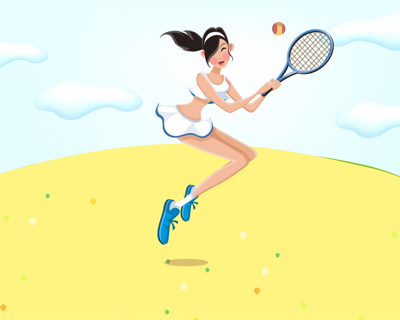 volný čas Vektorové žen sportovní wallpaper #10 - 1280x1024