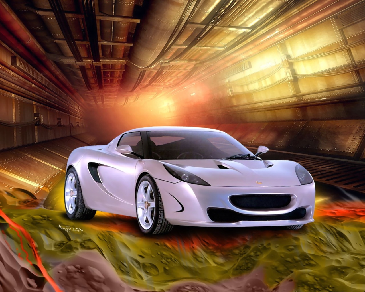 Fire car HD wallpaper #24 - 1280x1024