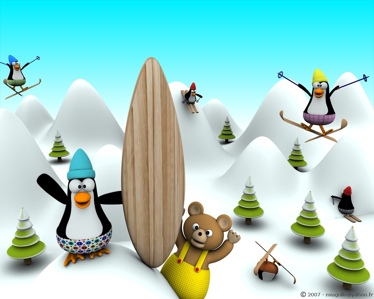 Fun 3D Cartoon Design papier peint #9 - 1280x1024