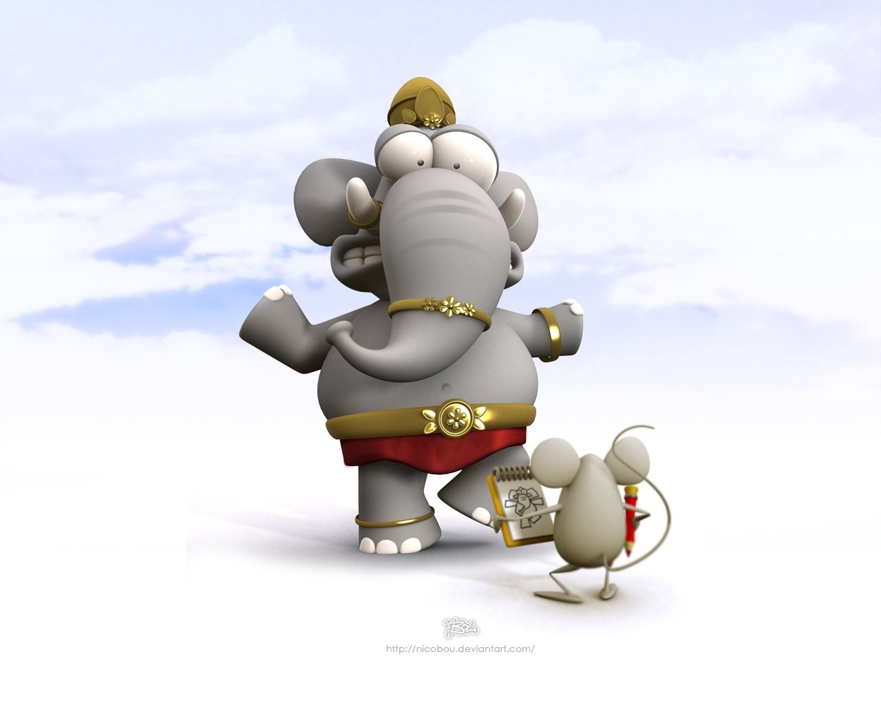 Fun 3D Cartoon Design wallpaper #20 - 1280x1024