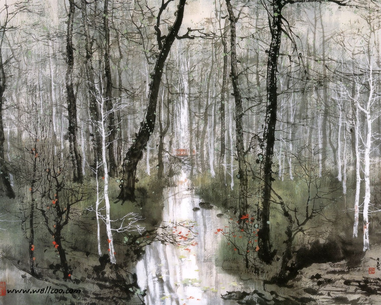 異國風光 山水畫壁紙 #5 - 1280x1024