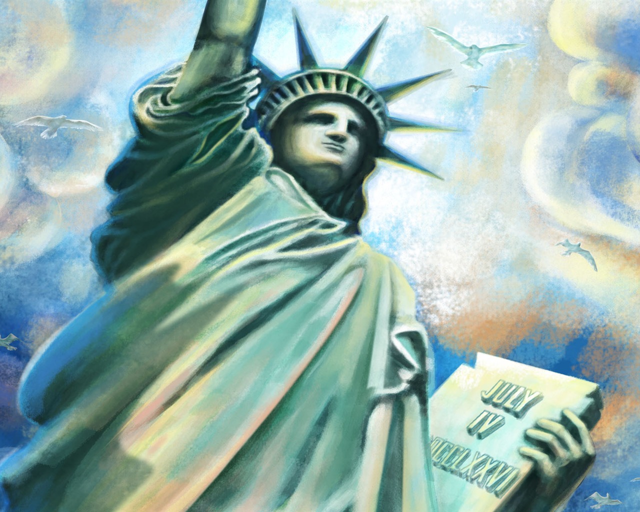 U. S. Den nezávislosti téma wallpaper #3 - 1280x1024