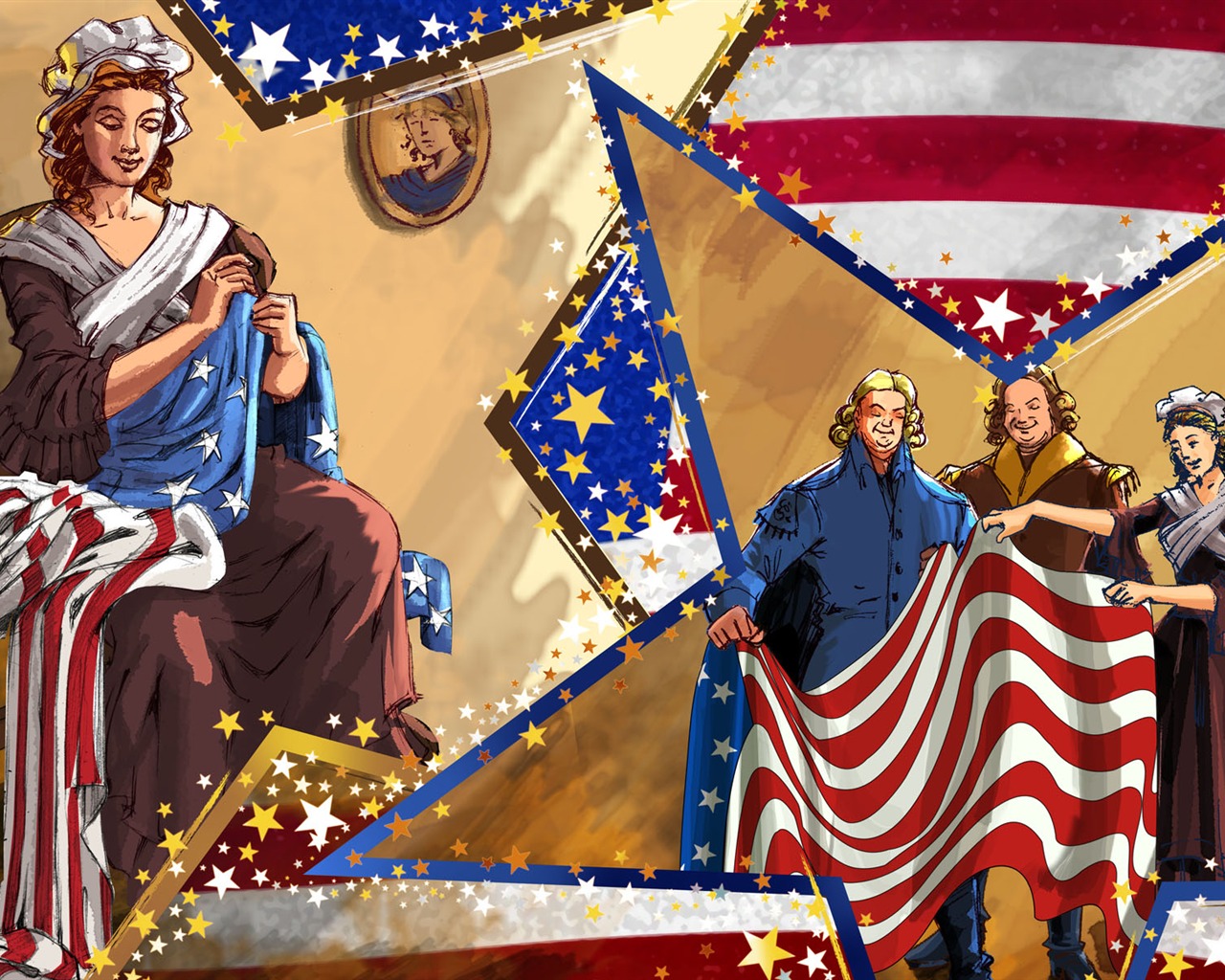 U. S. Independence Day Thema Tapete #10 - 1280x1024