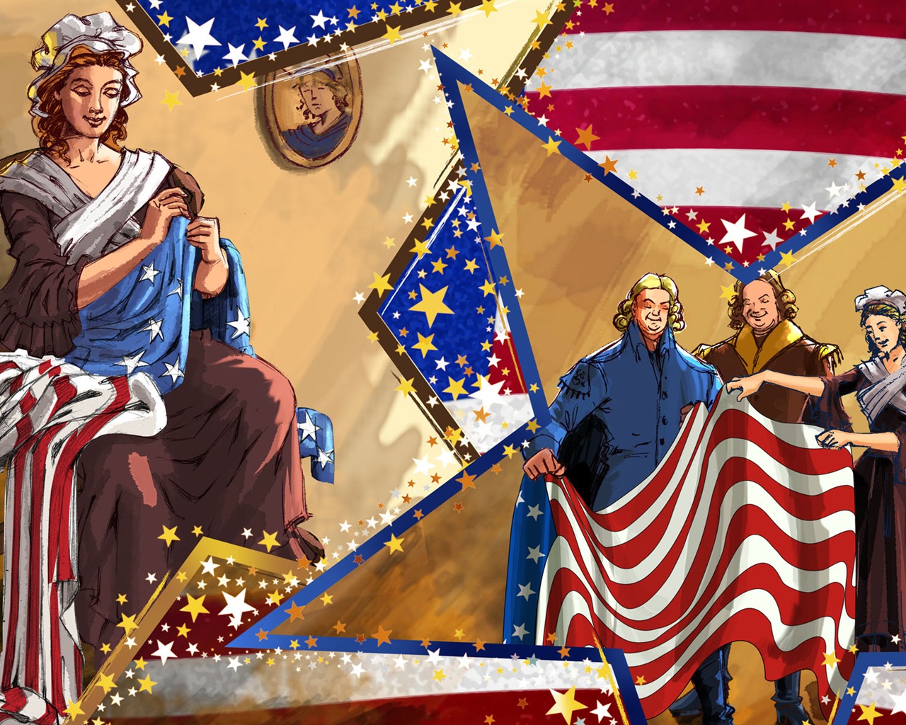 U. S. Den nezávislosti téma wallpaper #10 - 1280x1024