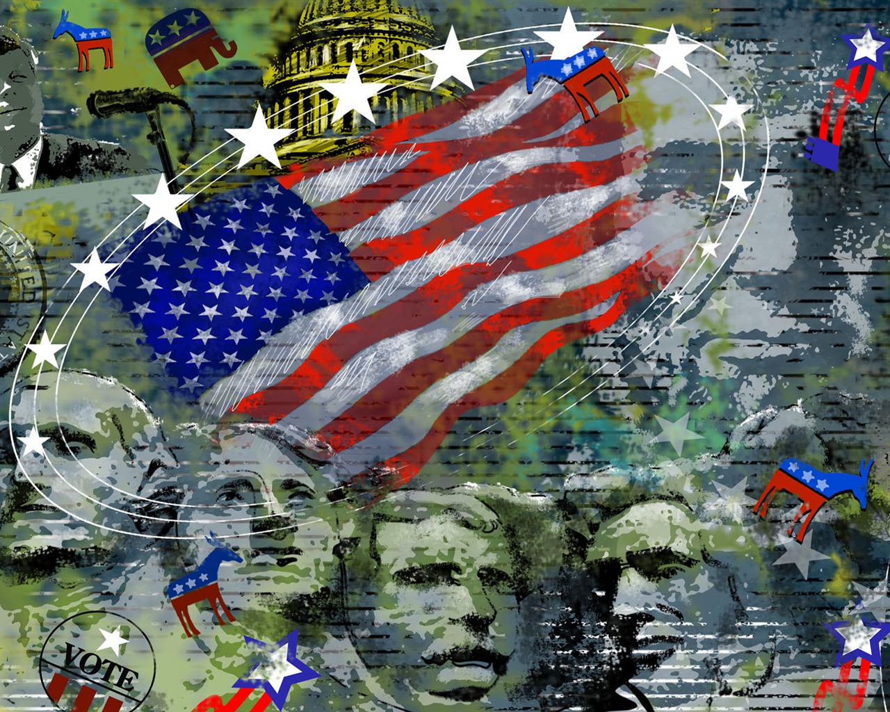 U. S. Den nezávislosti téma wallpaper #20 - 1280x1024
